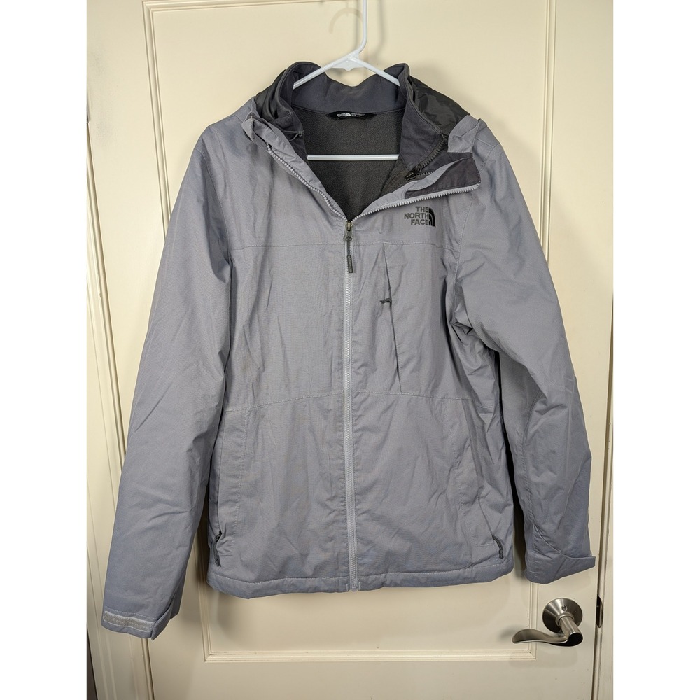 The North Face Mens Size: M DryVent Grey Hooded 3-in-1 Lined Waterproof Jacket